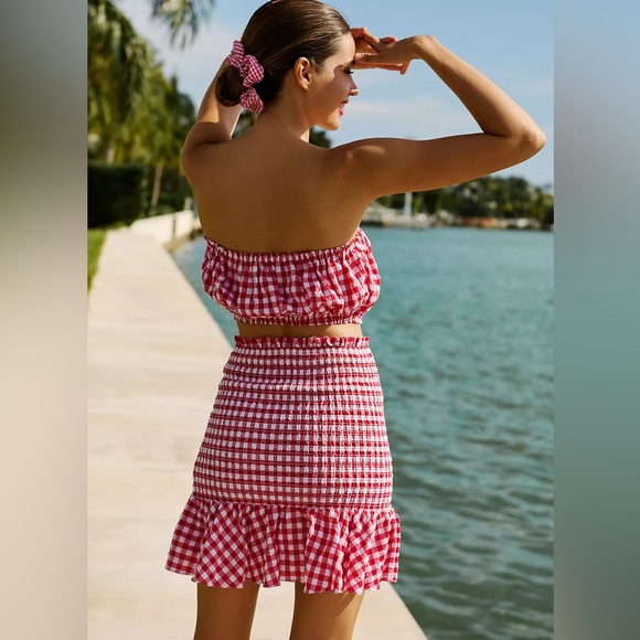 NWT Anthropologie Mable Gingham Smocked Set Size Medium - Picture 2 of 11